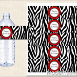 Free Printable Water Bottle Labels Zebra Water Bottle Labels Red