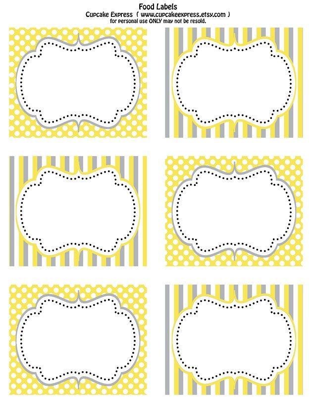 FREE Printables In Yellow Gray Printable Labels Free Printables 