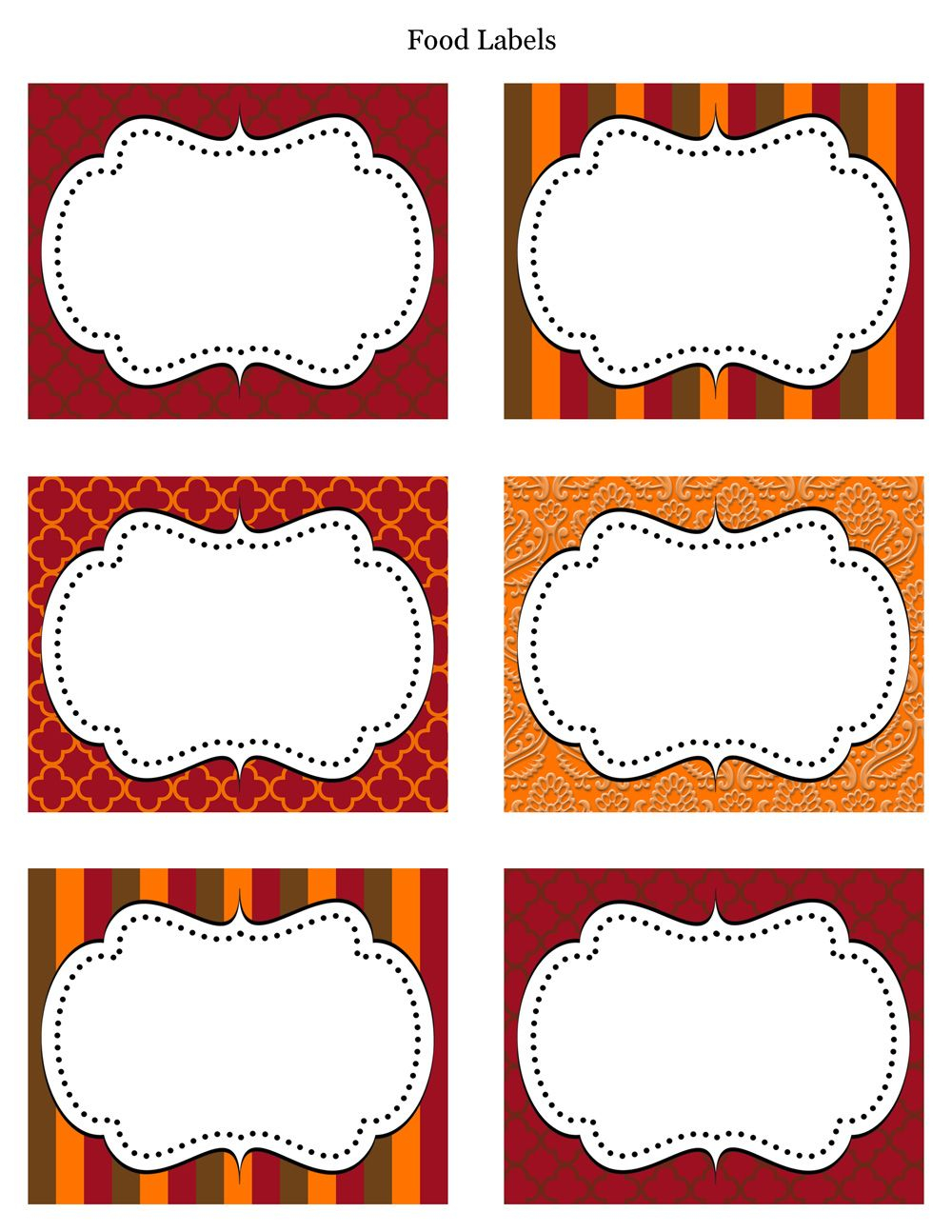 FREE Thanksgiving Party Printables From Cupcake Express Labels 