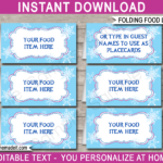 Frozen Party Food Labels Template Food Label Template Party Food