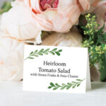 Greenery Buffet Label Food Station Card Wedding Buffet Table Template