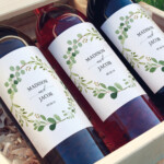 Greenery Wedding Wine Label Printable Wine Label Editable Etsy