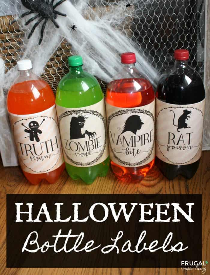 Free Printable Halloween 2 Liter Bottle Labels