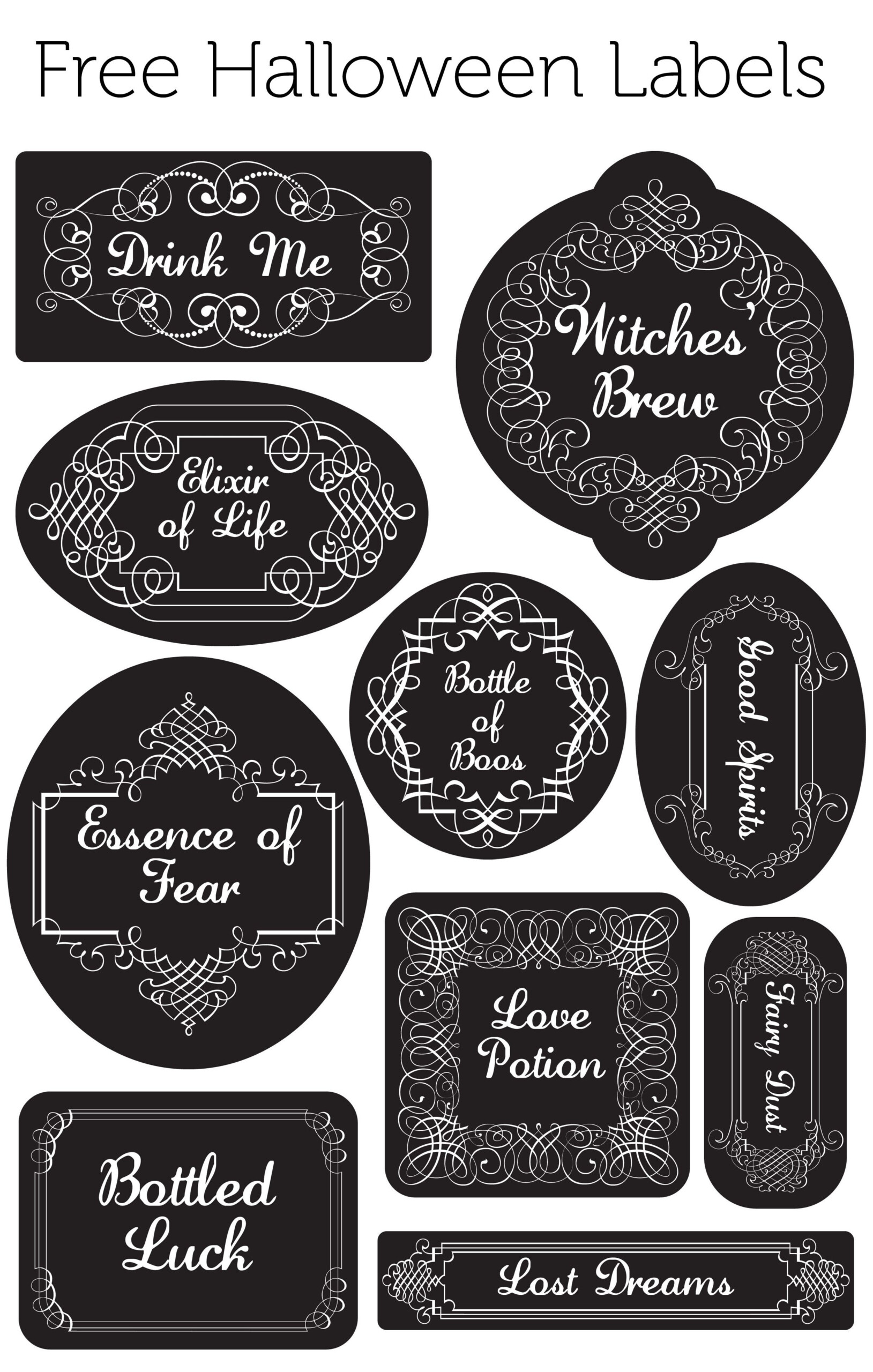 Halloween Jar Lables Halloween Labels Free Halloween Jars Halloween 