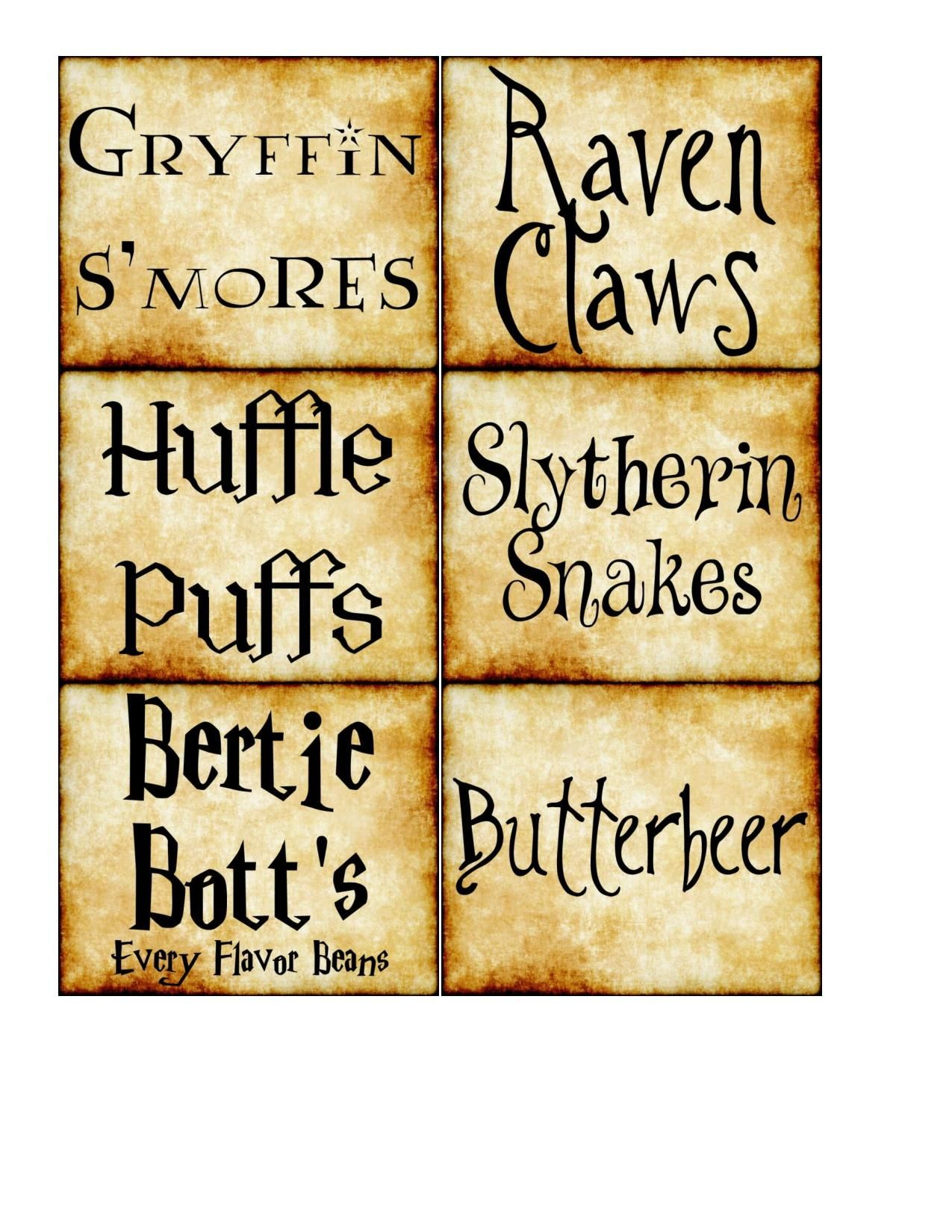 Harry Potter Food Labels Free Printable 2023