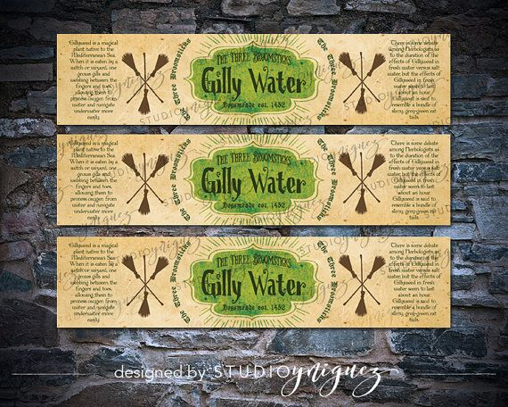 Harry Potter Gilly Water Printable Water Bottle Labels Harry Potter 