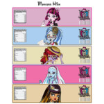 Items Similar To Monster High Water Bottle Label Printable 5