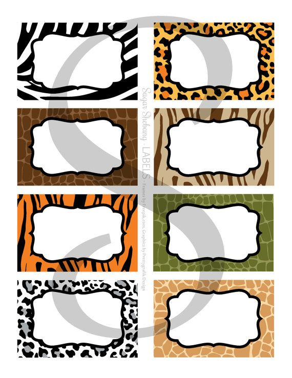 Jungle Party Labels Safari Food Labels Instantly Downloadable And 