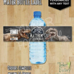 Jurassic World Birthday Party Water Bottle Label Digital File