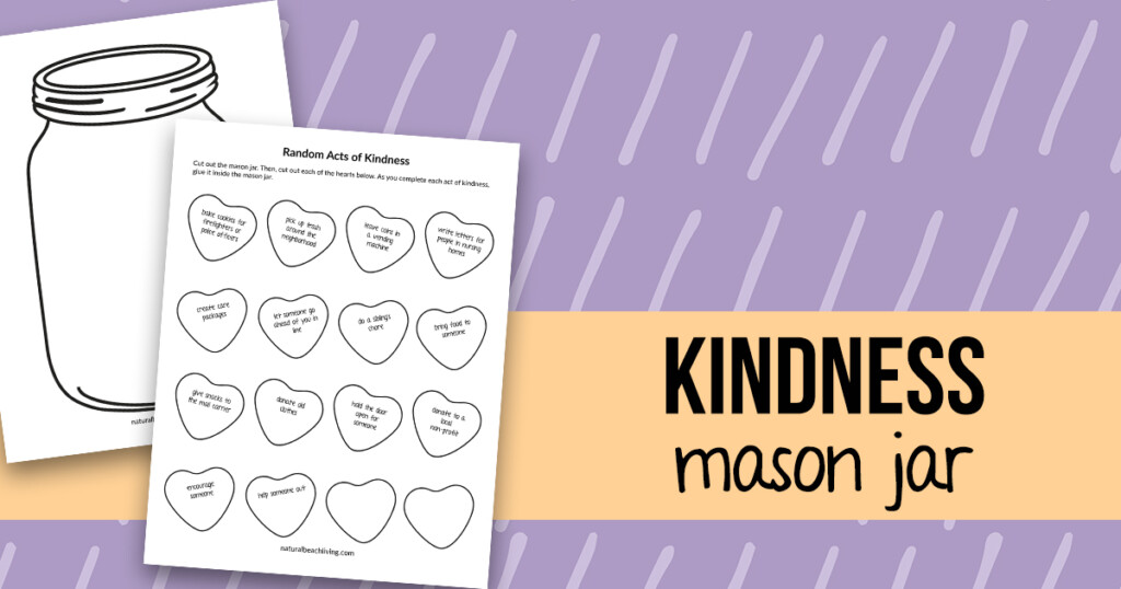 Kindness Jar Printable Template And Kindness Activity Natural Beach 