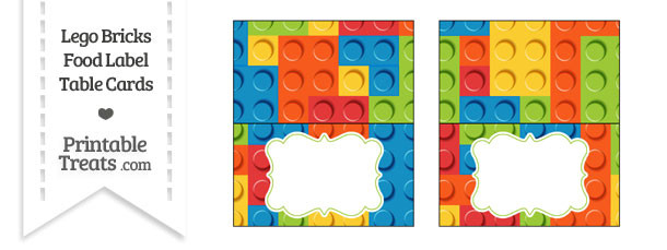 Lego Bricks Food Labels Printable Treats
