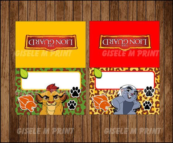 Lion Guard Food Labels Printable Lion Guard Food Tent Cards Lion 