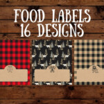 Lumberjack Birthday Party Food Labels Baby Shower Camping