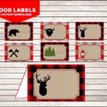 Lumberjack Food Labels Instant Download Lumberjack Tent Cards Etsy
