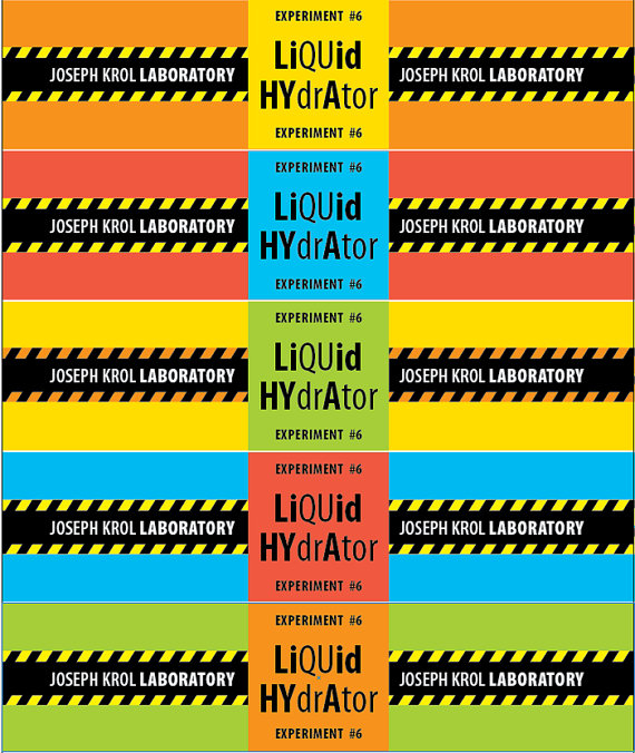 MAD SCIENTIST Waterbottle Labels printable Mad Scientist Mad 