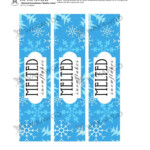 Melted Snowflakes Water Bottle Label Printable By WakawooEvents