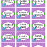 Mermaid Food Idea Labels Mermaid Party Food Labels Mermaid Birthday