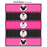 Minnie Mouse Water Bottle Labels Template Minnie Mouse Baby Shower