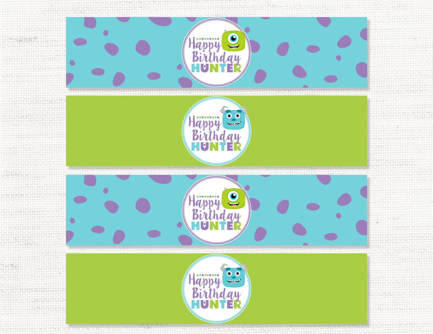 Monsters Inc Printable Water Bottle Labels By LittleRainbowBlooms On 