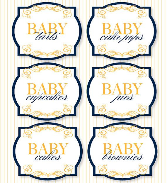 Nautical Baby Shower PRINTABLE Party Food Labels By By Lovetheday 8 