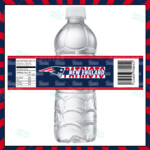 New England Patriots Football Bottle Labels Sports Invites