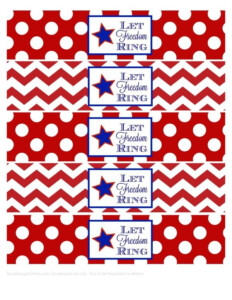 Patriotic Water Bottle Labels Bloom Designs 4th Of July Bottle