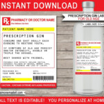 Pill Bottle Label Template Addictionary