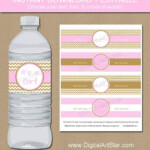 Pink Gold Baby Shower Water Bottle Labels EDITABLE Etsy In 2021