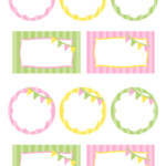 Pink Green Yellow Party Free Printables Labels Printables Free