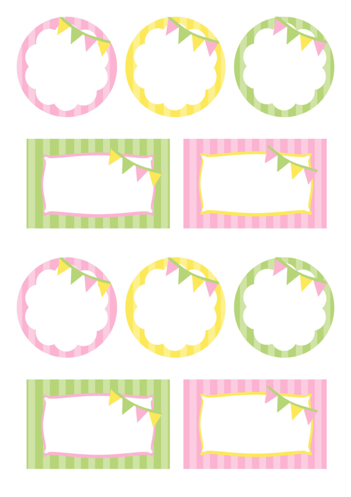 Pink Green Yellow Party Free Printables Labels Printables Free 