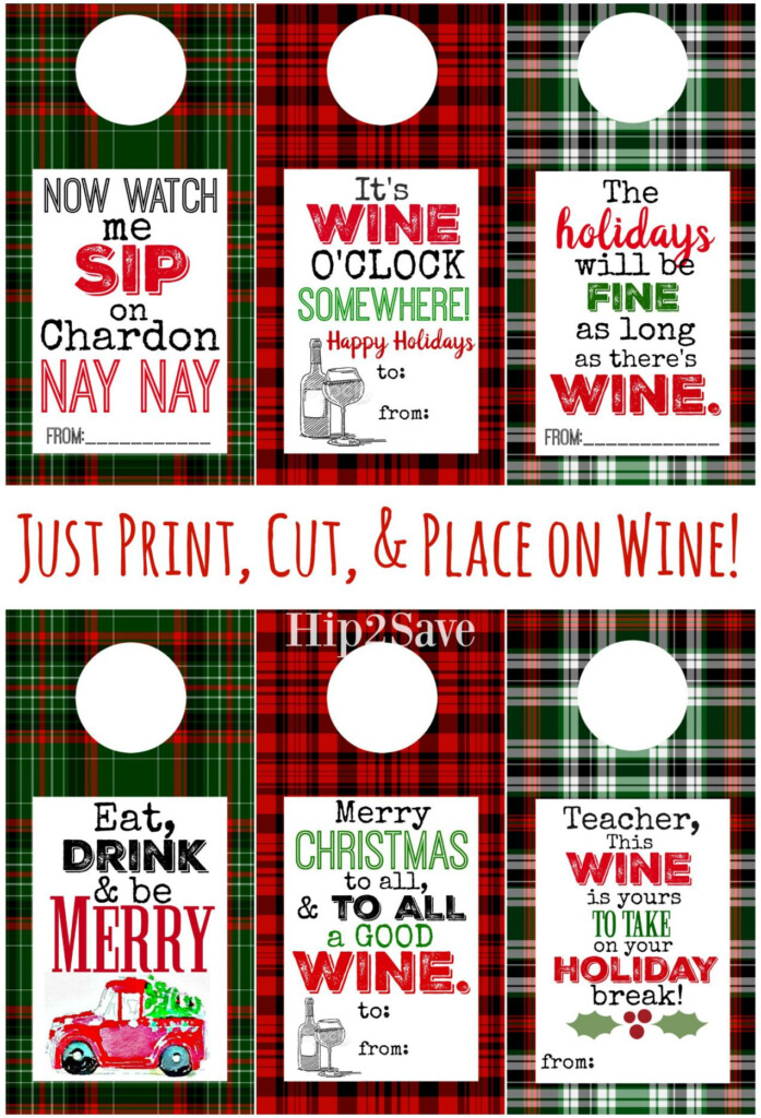 Plaid Wine Labels Free To Print On Hip2Save Wine Gift Tags Wine 