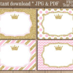 Princess Food Labels Place Cards Printable Pink Gold Baby Food