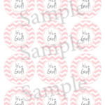 Printable Baby Shower Mason Jar Label PDF For Girl Chevron Etsy