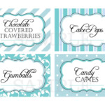 Printable Candy Buffet Labels For Wedding Or Shower Shades Of Blue