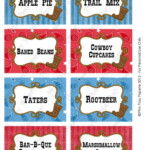 Printable Cowboy Baby Boy Shower Food Labels
