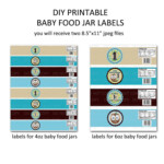 Printable DIY Owl First Birthday Theme Baby Food Jar Labels