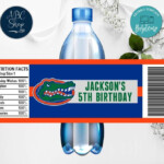 Printable Florida Gators Water Bottle Labels Instant Download Bobotemp