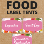 Printable Food Tent Labels For A Bridal Shower Imagine These Pink