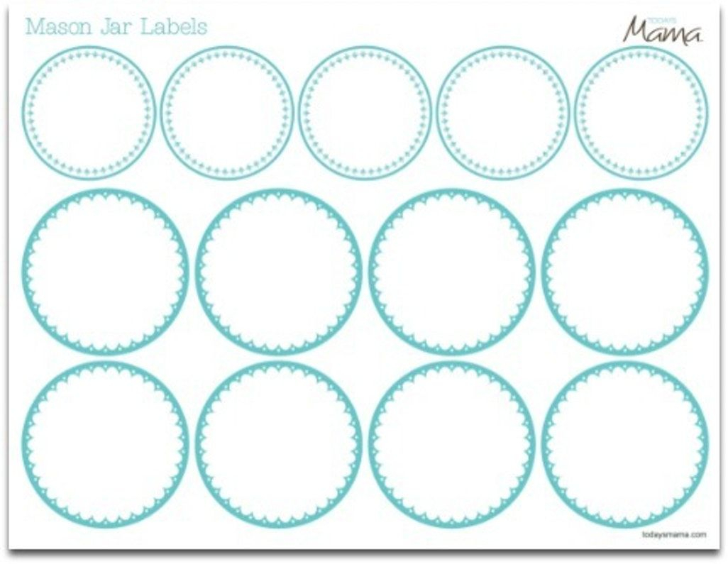 Printable Jar Label Template Today s Mama Mason Jars Labels Labels 