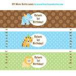 Printable Jungle Safari Water Bottle Labels 3 00 Via Etsy