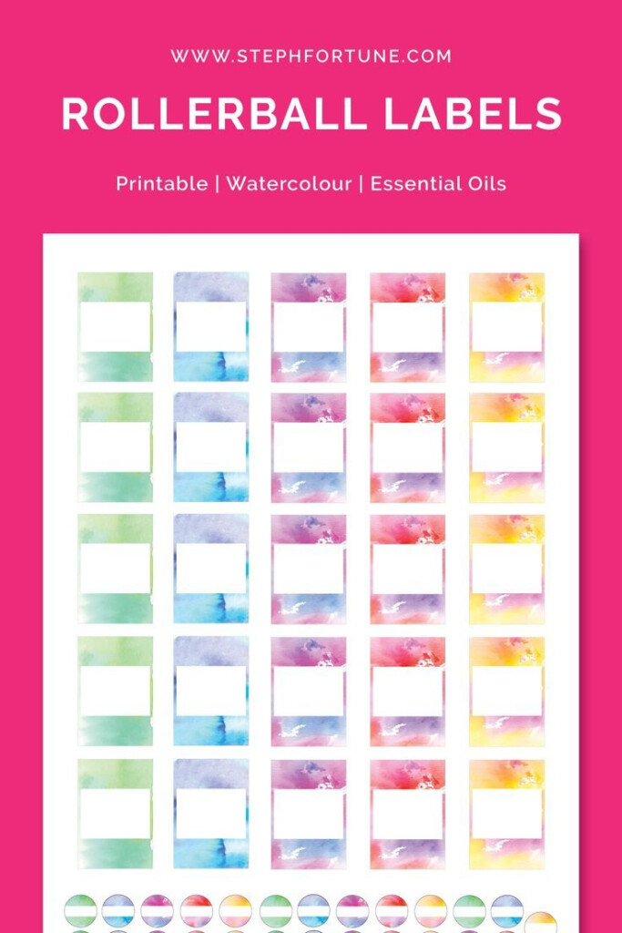 Printable Rollerball Labels For Your Essential Oils Or Make Take 