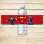 Printable Superman Water Bottle Label By ApothecaryTables