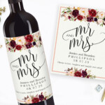Printable Wedding Wine Labels Editable Wine Personalized Wine Etsy