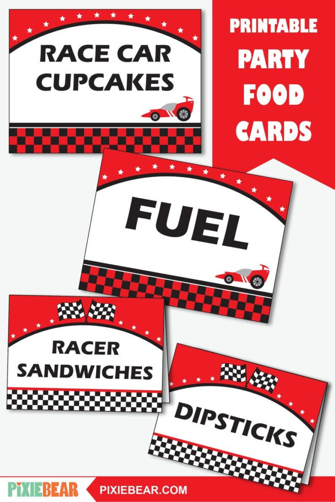 Race Car Party Food Tent Cards Food Tents Food Label Cards Etsy 