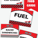 Race Car Party Food Tent Cards Food Tents Food Label Cards Etsy