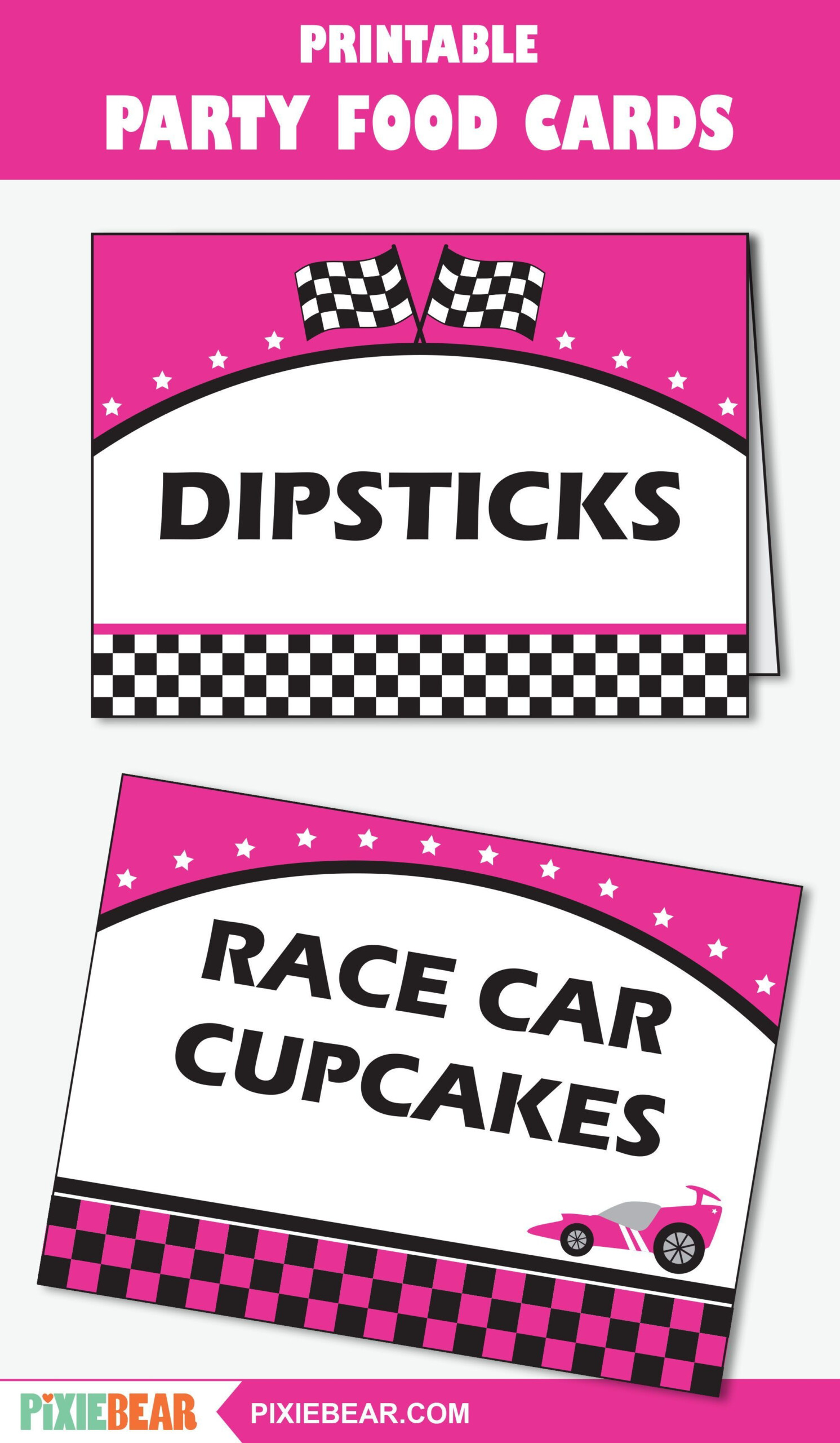 Racing Party Food Labels Printable Race Car Birthday Buffet Etsy In 