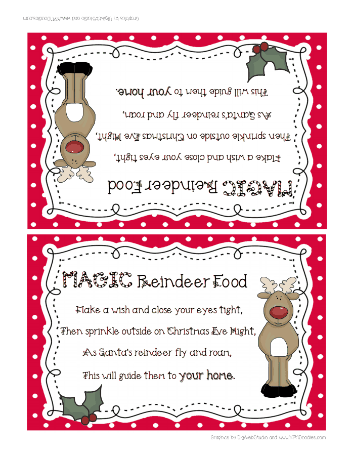 Reindeer Food pdf Google Drive Christmas Kindergarten Reindeer 