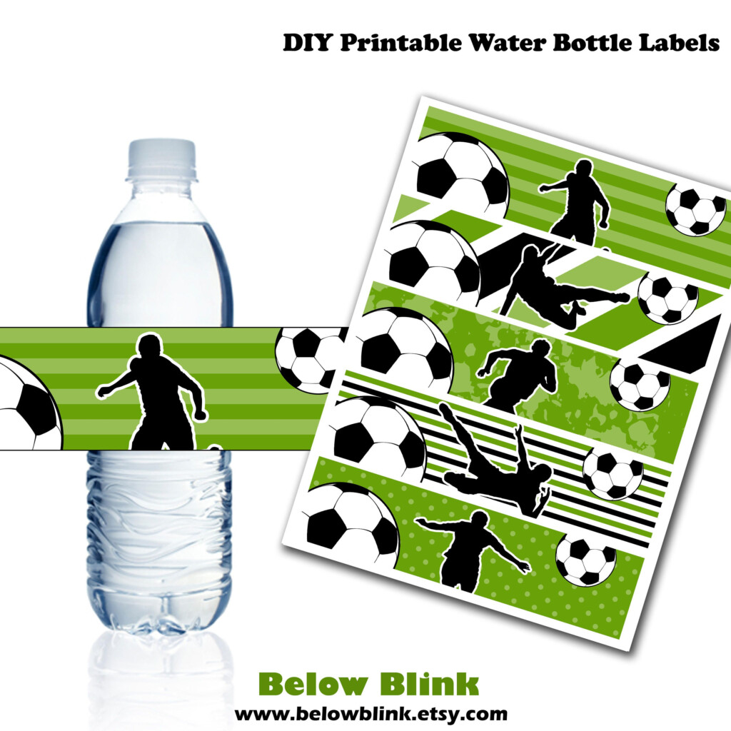 Soccer Water Bottle Labels Printable Water Bottle Labels Soccer Water 