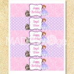 Sofia The First Water Bottle Labels Instant Download Sofia Napkin
