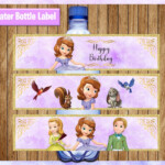 Sofia The First Water Bottle Labels Printable Princess Sophia Etsy